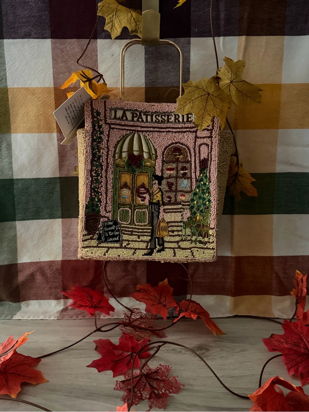 La Patisserie Pink Embroidered Tote Bag